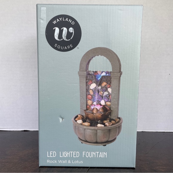wayland square Other New Wayland Square Contemporary Fountain Little Lotus Led Lighted Rock